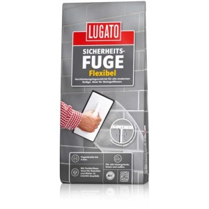 Verpackung Fugenmörtel Sicherheitsfuge Flexibel Silbergrau 5 kg von Lugato.