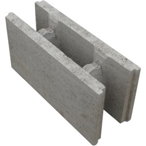 Bloc de coffrage gris (50x25x24 cm) pour murs, murs de soutènement et fondations.