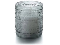 LED-Kerze Perla Grau Ø 9 cm / Höhe 10 cm