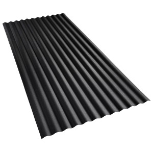 Plaque ondulée noire Gutta Guttanit+ 76/18, 200x90 cm, pour toiture bitumée.