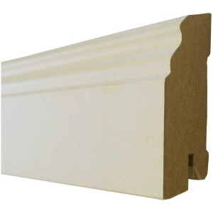 Plinthe blanche White & Black, 70x18 mm, longueur 2,4 m.