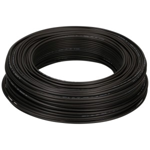 Fil en T noir (Ø 2,5 mm, 100 m) pour installations domestiques. Accessoire pour postes à souder.