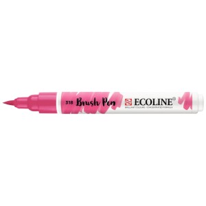 Ecoline Brushpen Karmin, Einzelstift für kreatives Malen und Handlettering.