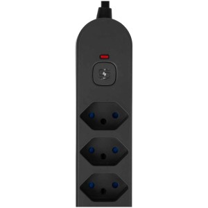 Multiprise Steffen IQ Pro, anthracite, avec 3 prises T13, USB-A et USB-C, câble de 3m.