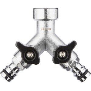 Geka plus vanne à deux voies, système enfichable avec 2 vannes et raccord 3/4 pouce.