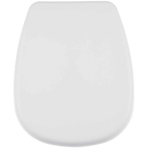 Sedile WC Diaqua Arolla Lux Alpinweiss, copriwater ovale in plastica.