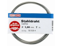 Seilwerk STANKE Corda In Acciaio Inox A4 V4A 4 Mm 7x7, 60 M, Carico Rottura 919 Kg, Per Tende Da Sole, Agricoltura, Marine