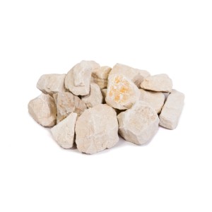 Cumulo di pietre spezzate Yellow Sun beige chiaro 50-100mm, ghiaia decorativa per vialetti da giardino.