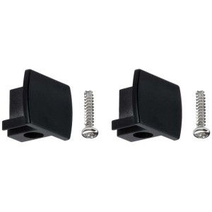 Embouts Paulmann URail, lot de 2, noir mat, pour systèmes de rails.