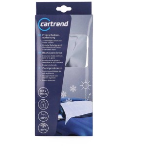 Cartrend Frontscheibenabdeckung, silberfarben, 195x66cm, zum Schutz vor Frost und Sonne.