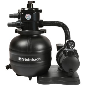 Système de filtration Steinbach Classic 310, filtre à sable pour piscines jusqu'à 22 000 l, avec vanne 7 voies et manomètre.