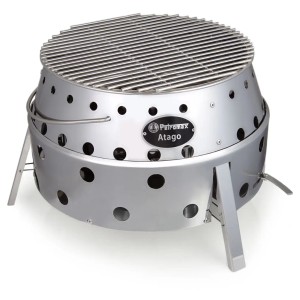 Set de grill Petromax Atago, 2 pièces, gris. Grill compact, four et brasero pour aventures en plein air.