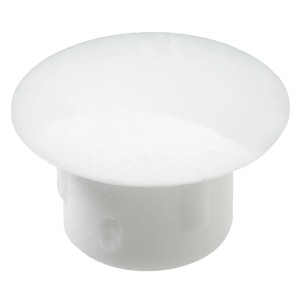 Copri foro in plastica bianca, Ø 8 mm, per mobili, 20 pezzi