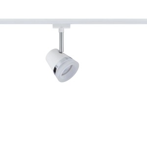 Spot URail Cone, blanc/chrome, pour systèmes de rails, sans ampoule.