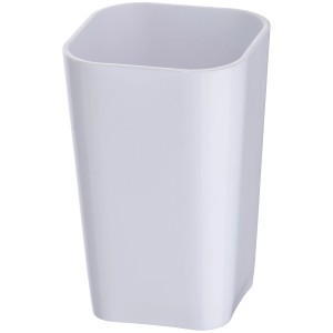 Wenko Zahnputzbecher Candy White, viereckig, aus Kunststoff.