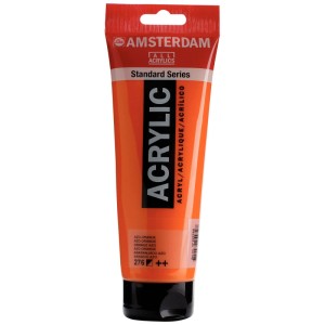 Flacone di colore acrilico Amsterdam Standard Series Azo-Orange, 250 ml.