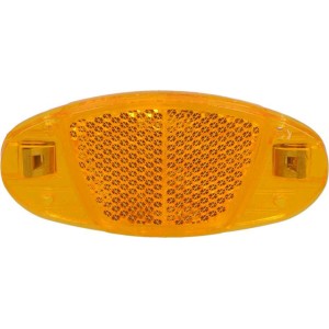 Riflettore raggi giallo in plastica per biciclette, set da 4 per maggiore sicurezza.