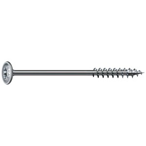 Vite a testa bombata Spax 6x100 mm, rivestimento Wirox, filetto parziale per legno e scale.