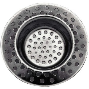 Filtre de vidange en métal Ø 70 mm, crépine à cheveux pour drains standard.