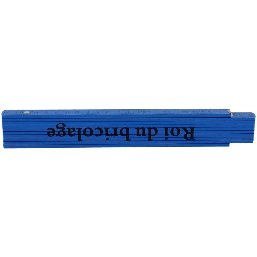 Mètre articulé avec inscription Bleu longueur 2 m