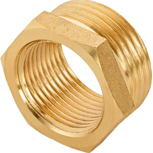 Réducteur fileté en laiton, 24,1/33,3 mm, pour raccorder des tuyaux de différents diamètres.