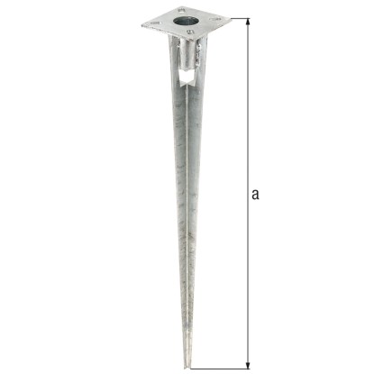 GAH-Alberts Einschlag-Bodenhülse feuerverzinkt Ø 38 / 750 mm