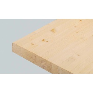 Pannello in legno massello abete, 200x60x4 cm, non trattato e levigato finemente.