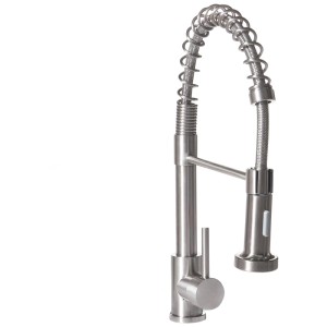Beliani Rubinetto cucina Maihue in acciaio inossidabile argento 43 x 21 x 5 cm
