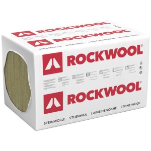 Pannello isolante Rockwool Sonorock in lana di roccia, 80 mm, WLG 040, in confezione bianca.