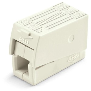 Morsetto di connessione bianco per max. 3 conduttori in rame, set da 10.