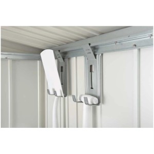 Support pour appareils pour abris de jardin et armoires pour ranger les outils de jardin.