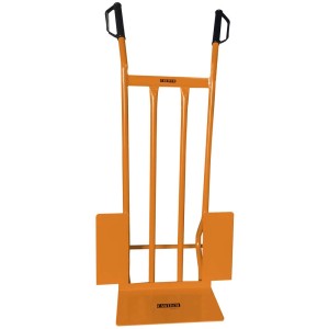 Carrello portapacchi Cartech in acciaio, portata 300 kg, arancione, con manici neri.