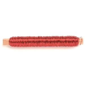 Rolle roter Wickeldraht, 0,5 mm stark, ca. 50 m lang, für Schmuckbasteln.