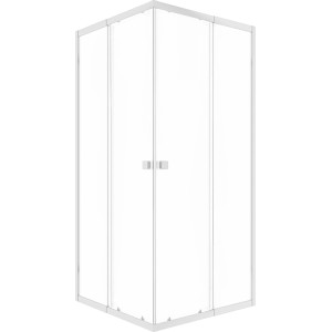 Box doccia angolare baliv DUK-90.10E, 77-90 cm, telaio cromato, vetro trasparente.