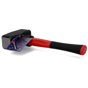 Masse Osca 2000 g avec manche rouge et noir pour le travail de la pierre et du métal.