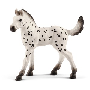 Statuetta puledro Knabstrupper Schleich con mantello maculato.