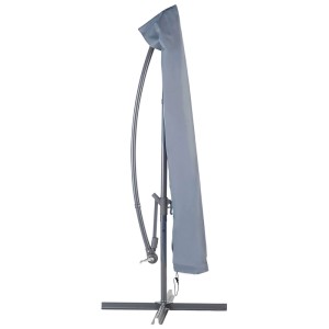Housse de protection Beliani Chuva grise pour parasol déporté, imperméable et résistante aux UV.