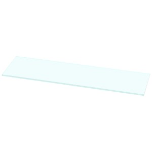 Étagère en verre transparent, 50x14 cm, pour salle de bain et WC. Design intemporel pour plus d'espace.