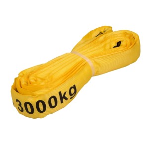 Élingue ronde jaune Conacord en polyester, longueur 2 m, pour sangles d'arrimage.