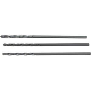 Set di 3 punte da trapano per metallo LUX HSS-G, 0,5 mm, precise per metallo e plastica.