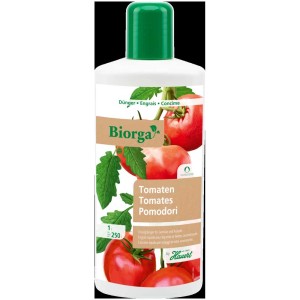 Hauert Biorga Tomaten Flüssigdünger 1 l für gesundes Gemüsewachstum.