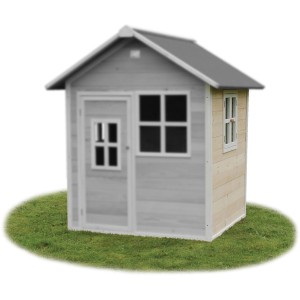 EXIT Loft 100 cabane en bois naturelle avec porte, fenêtre et toit étanche.