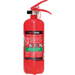 Extincteur à mousse Ogniochron rouge 2 l avec manomètre. Pour protection incendie, classes A, B, F. Sans fluor.