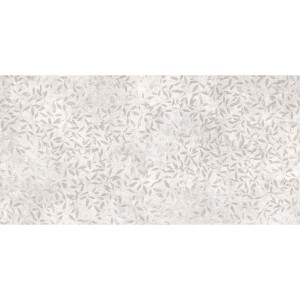 Carrelage mural Cersanit Cream Decoration, 30x60 cm, avec motif de feuilles pour salle de bain et cuisine.