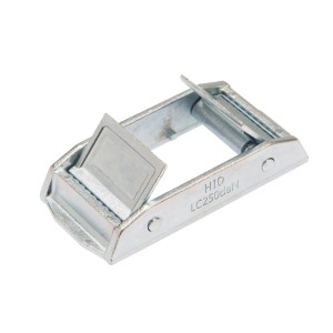 Boucle à double serrage Conacord en zinc, longueur 65 mm pour sangles de tension.