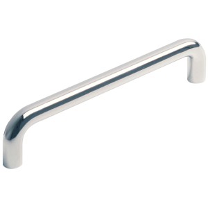 Maniglia in metallo cromato 6211 LA, interasse 96 mm, per mobili.