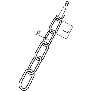 Catena ad anelli in acciaio Bianco Ø 2 mm / a metratura