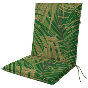 Cuscino schienale basso Doppler Living D.6913 con motivo floreale verde, 48x100 cm.