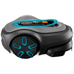 Robot tondeuse Gardena smart Sileno pro pour pelouses jusqu'à 600 m², gris/turquoise.