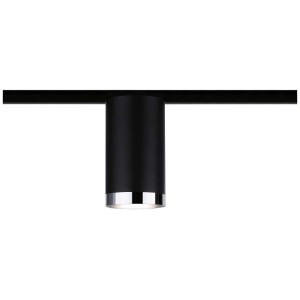 Paulmann URail Spot Tube noir mat/chrome pour systèmes de rails.